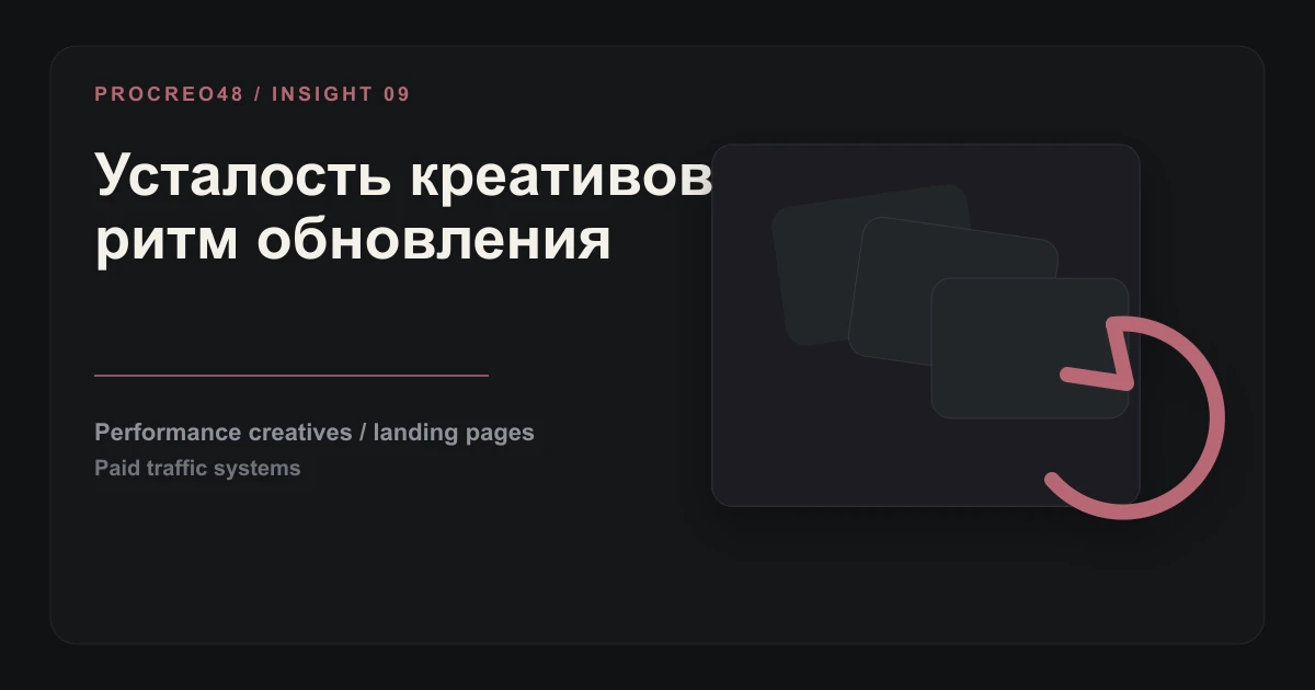 Креативная усталость: когда и как обновлять рекламные креативы