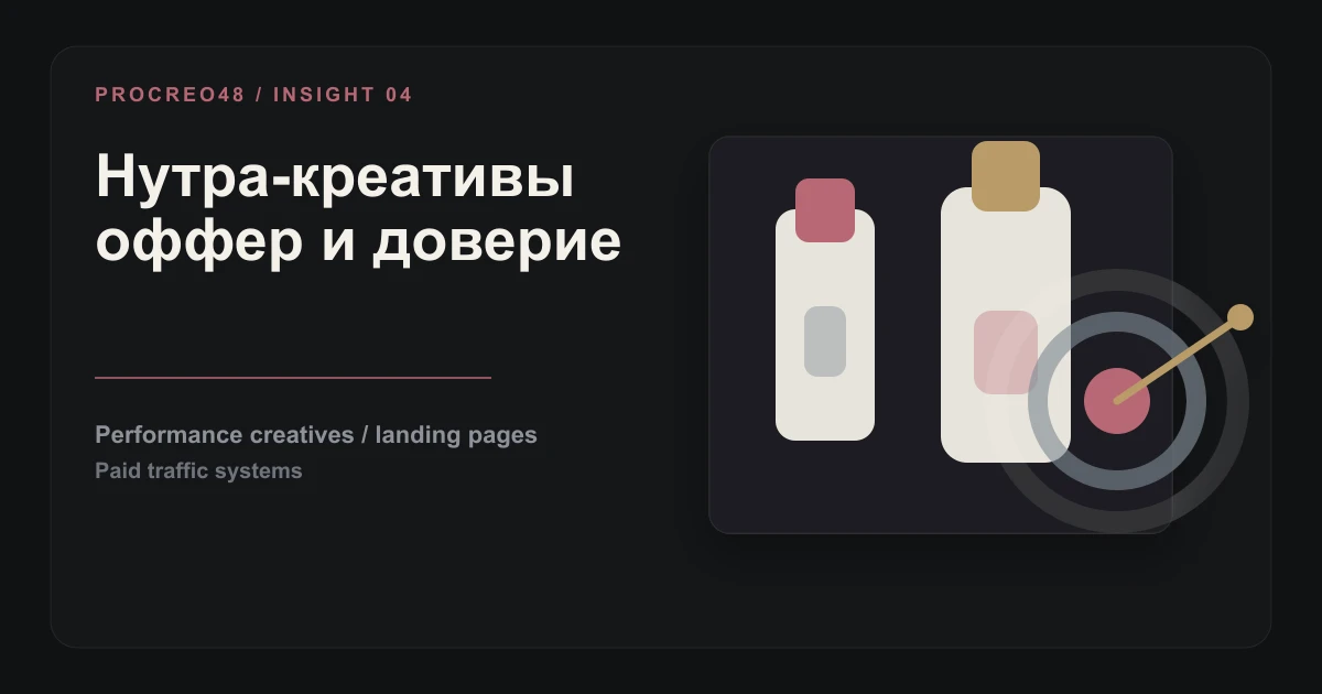 Креативы для нутра-офферов в 2026: что конвертит и что банит модерация