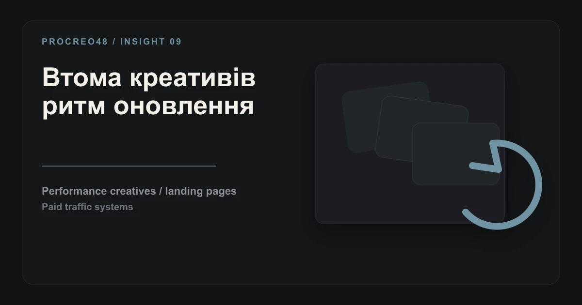 Креативна втома: коли і як оновлювати рекламні креативи